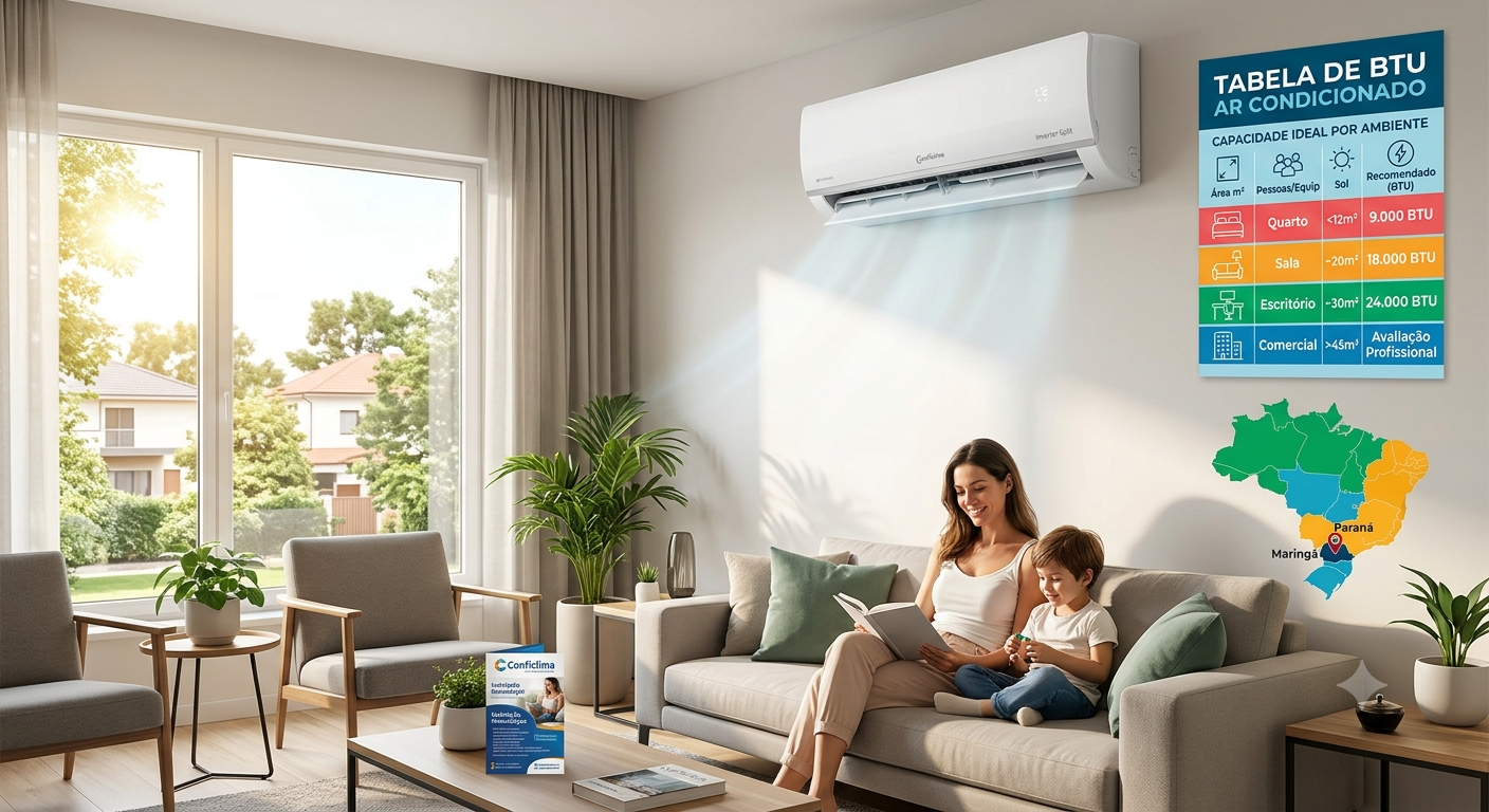 Tabela de BTU Ar Condicionado Quantos BTUs Você Precisa em Cada Ambiente